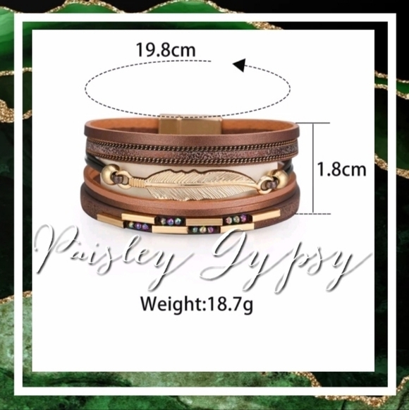 Strappy PU Leather Bohemian Bracelet - Picture 3 of 5